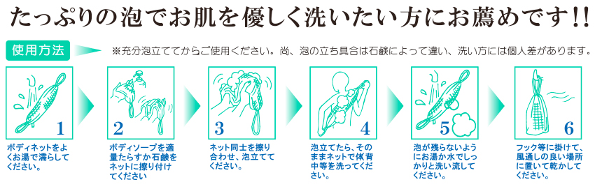 たっぷりの泡でお肌を優しく洗いたい方にお薦めです。